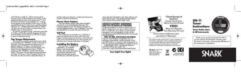 Snark SN-11 Instruction guide
