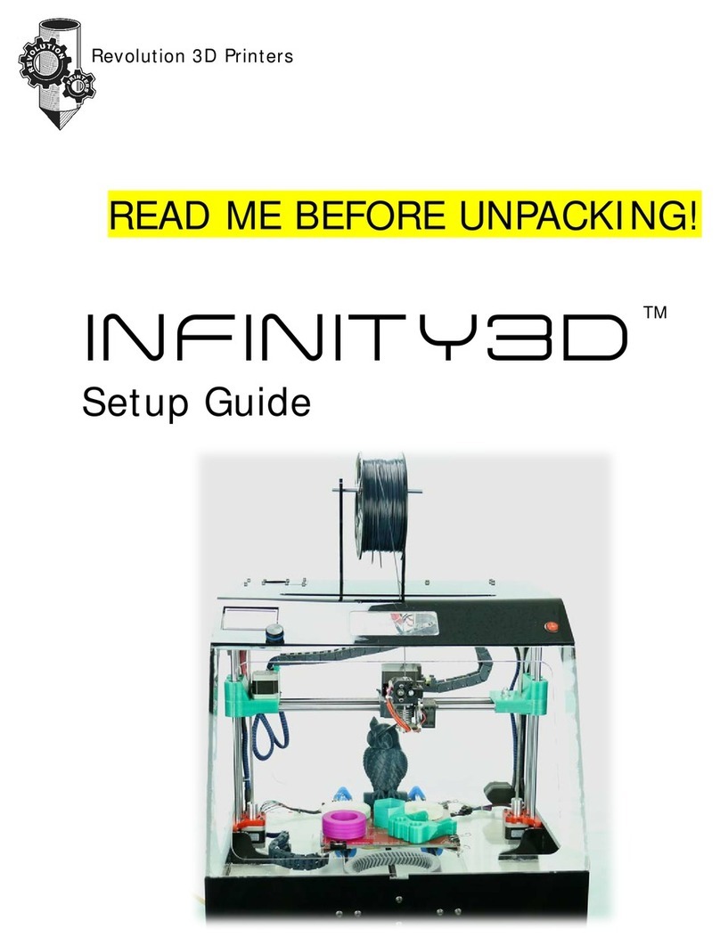 Revolution 3D Printers INFINITY 3D User manual