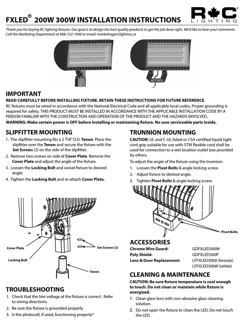 RC FXLED 200W installation instructions