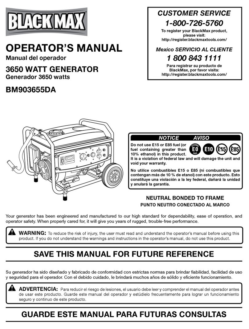 Black Max BM903655DA Operator's manual