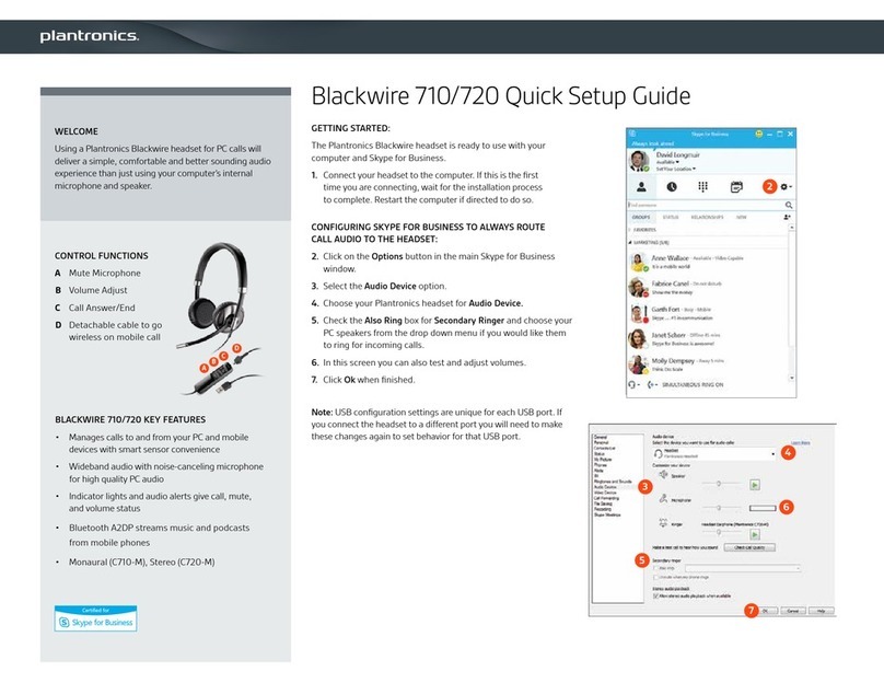Plantronics Blackwire 710 Quick setup guide