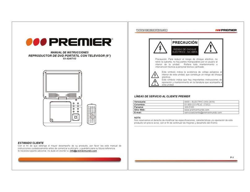 Premier SX-4246TVD instruction manual
