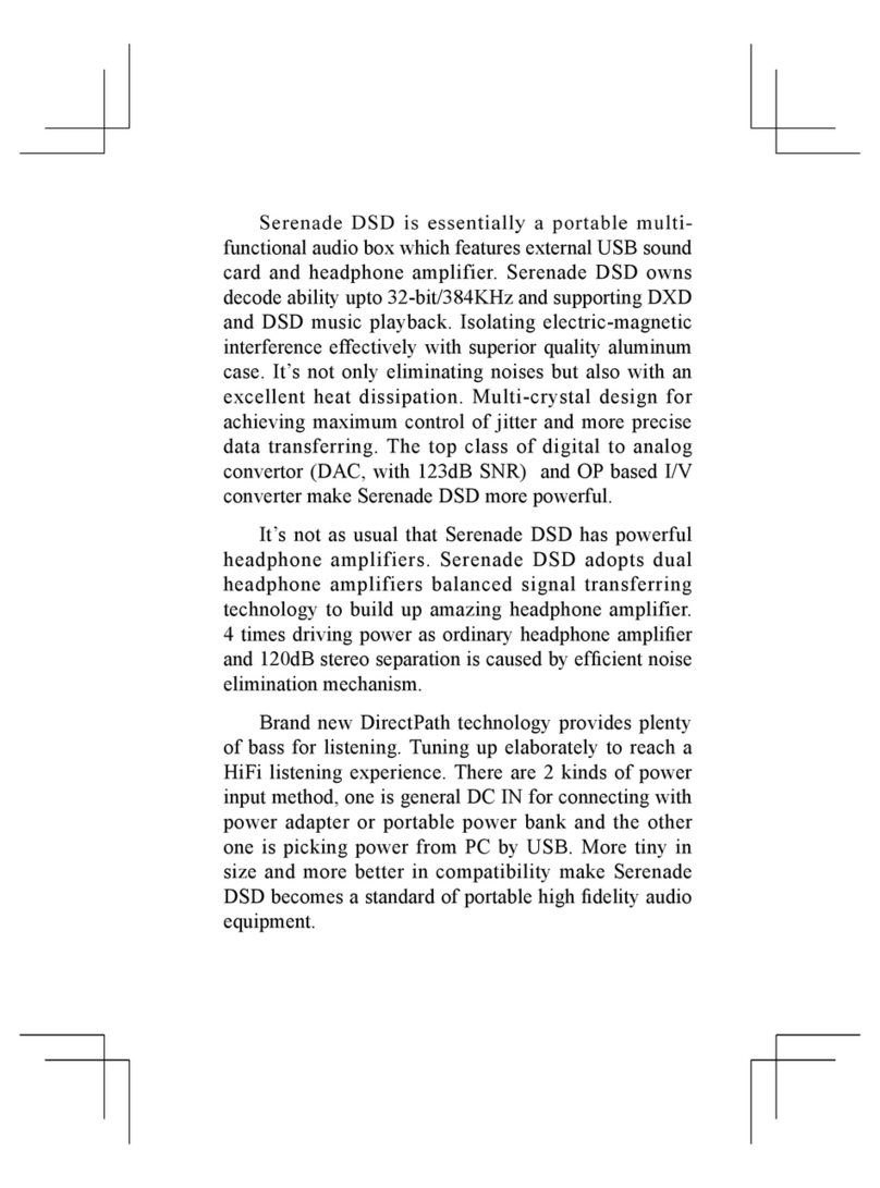 Sound Magic Serenade DSD user manual