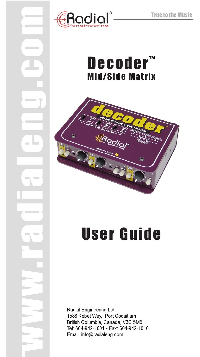 Radial Engineering Decoder User manual Radial Engineering Decoder User manual