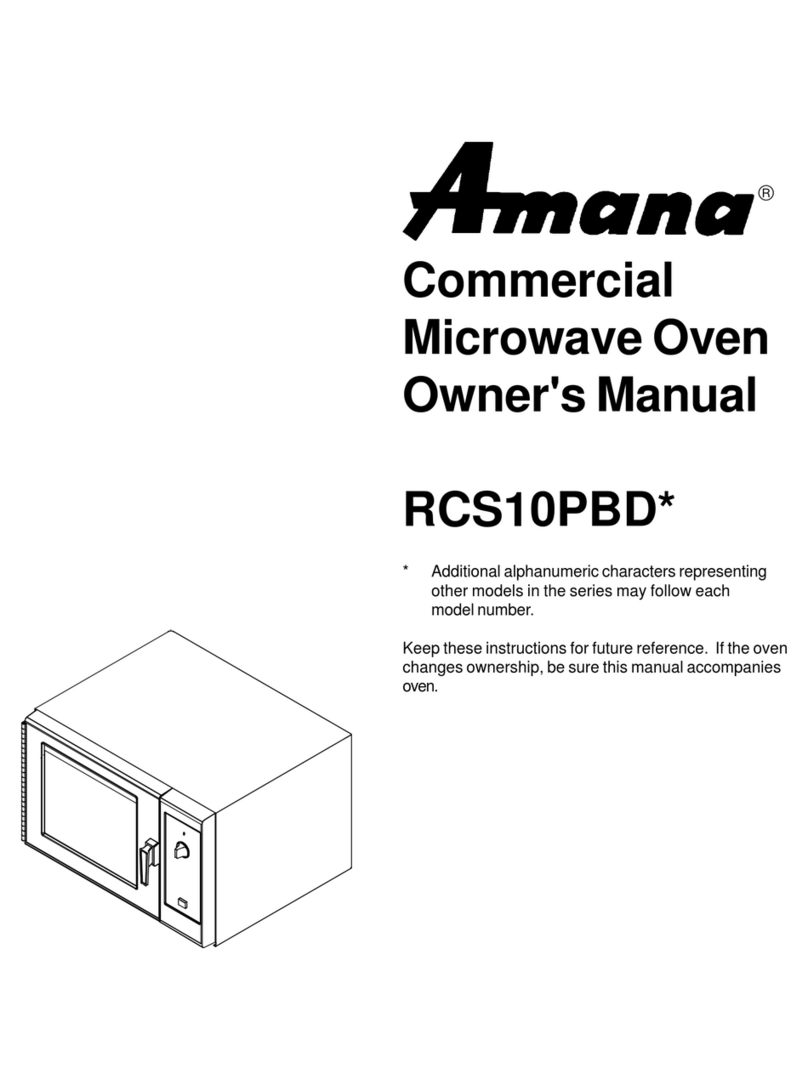 Amana RCS10PBD series User manual