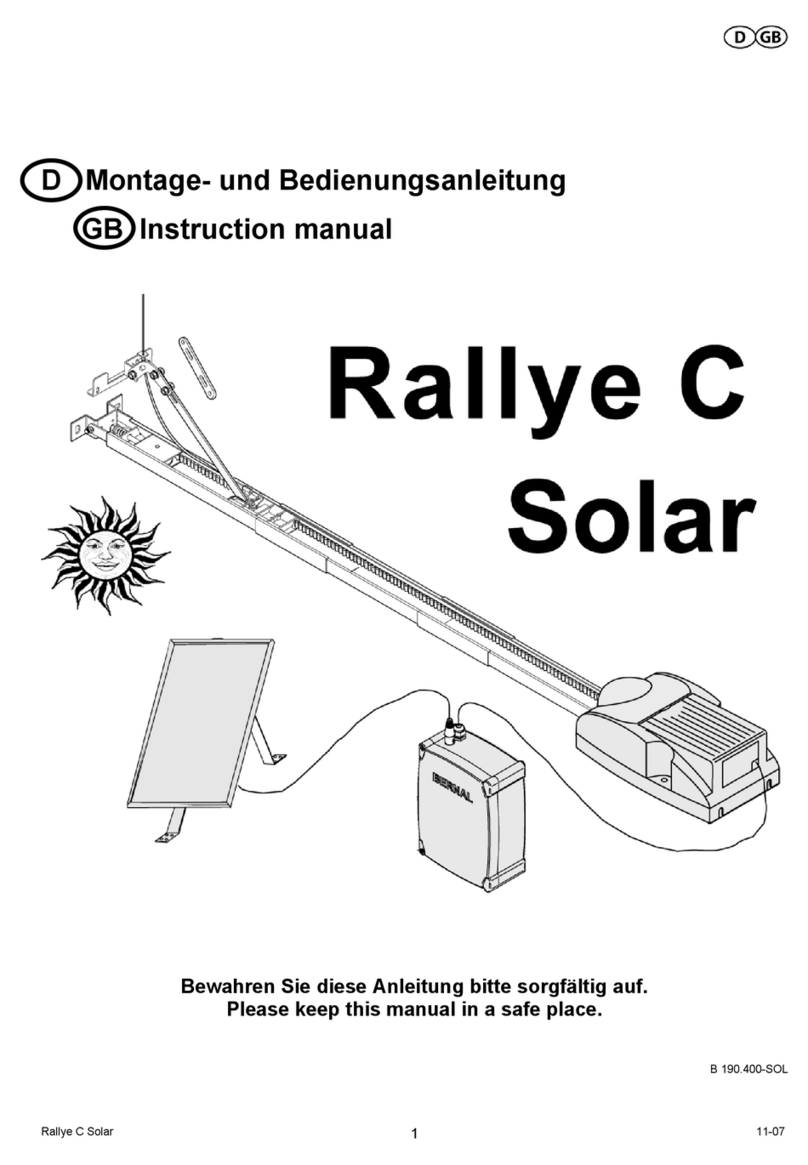 Bernal Rallye C Solar instruction manual
