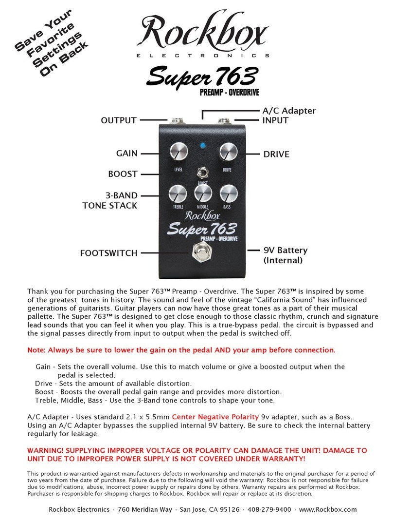 Rockbox super 763 Instrucion manual