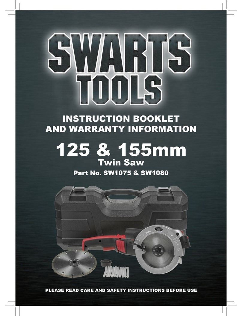 Swarts Tools SW1075 Instruction booklet and warranty information Swarts Tools SW1075 Instruction booklet and warranty information