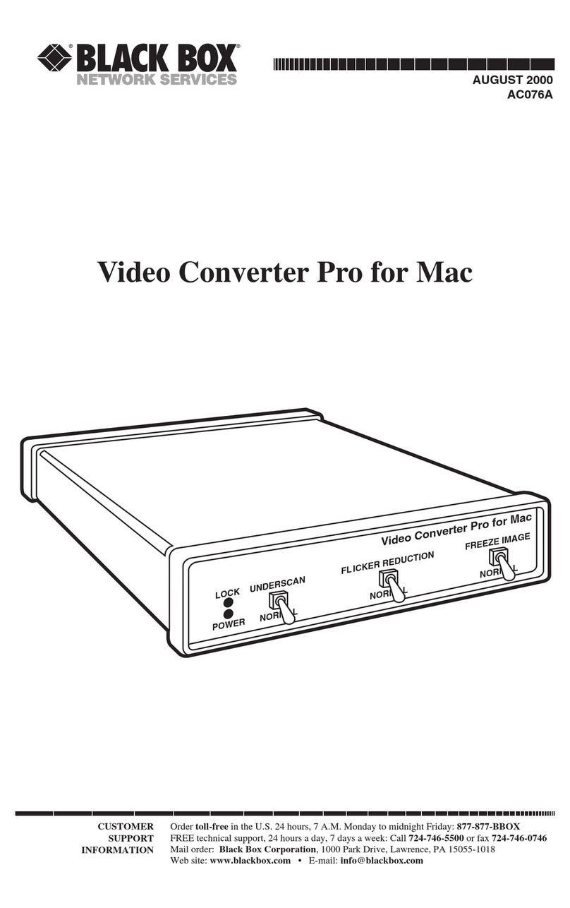 Black Box AC076A User manual Black Box AC076A User manual