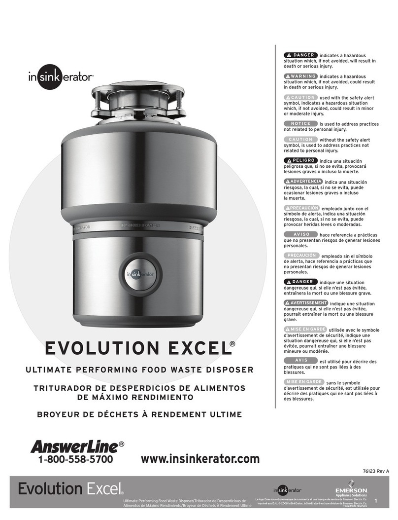InSinkErator Evolution Excel User manual