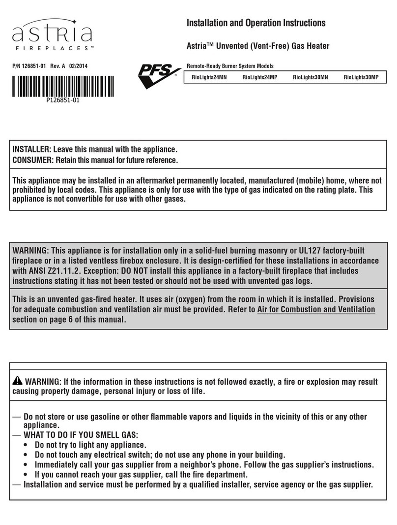 Astria 126851-01 Installation and operation instructions
