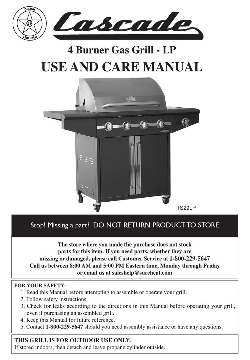 Cascade TS29LP use and care manual