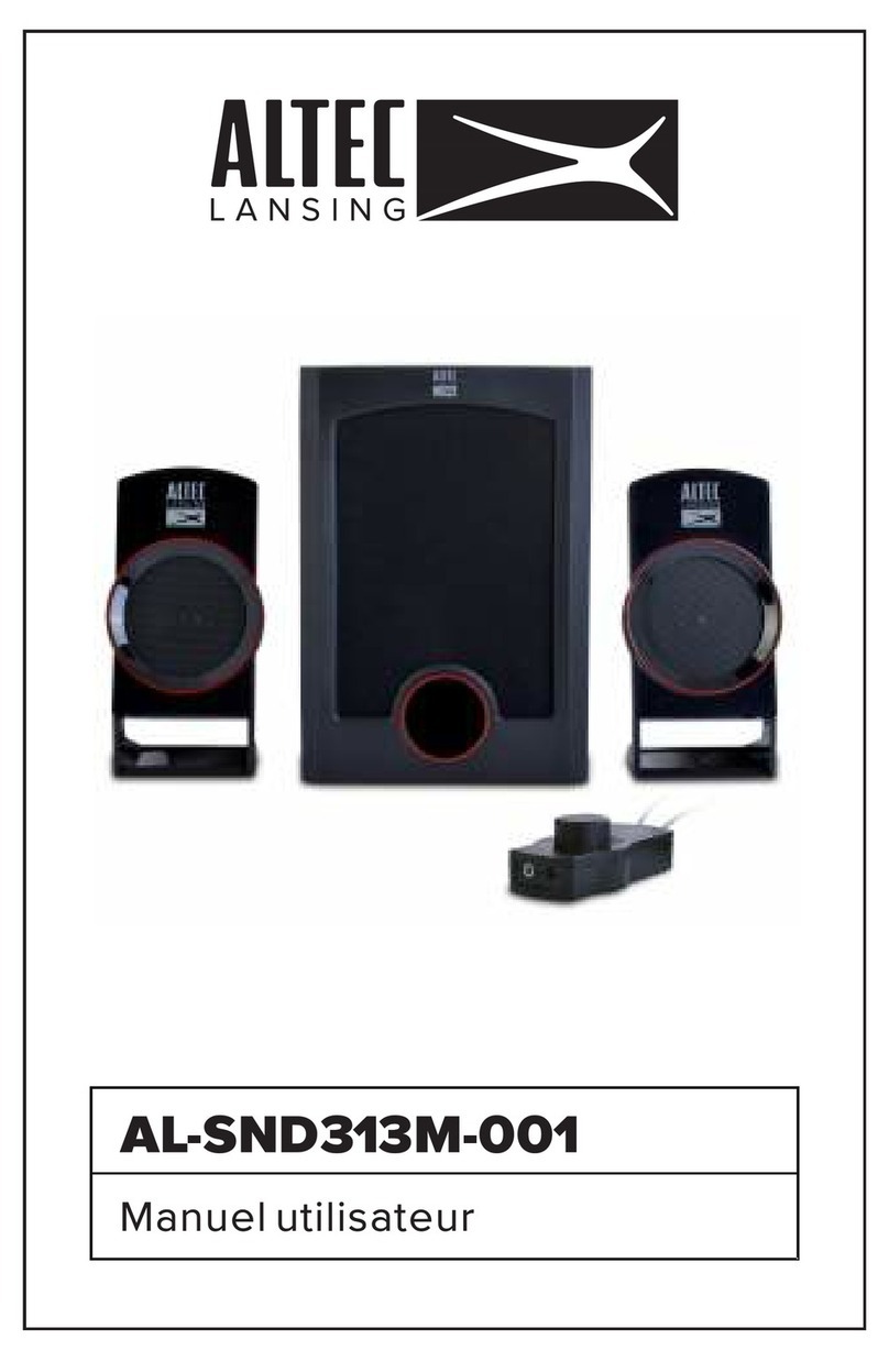 Altec Lansing AL-SND313M-001 User manual Altec Lansing AL-SND313M-001 User manual