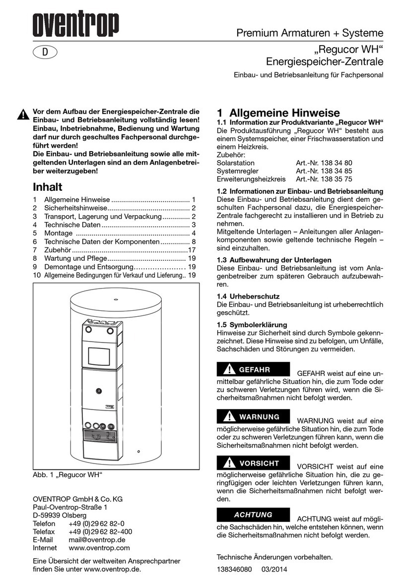 oventrop REGUCOR WH Installation and operating instructions