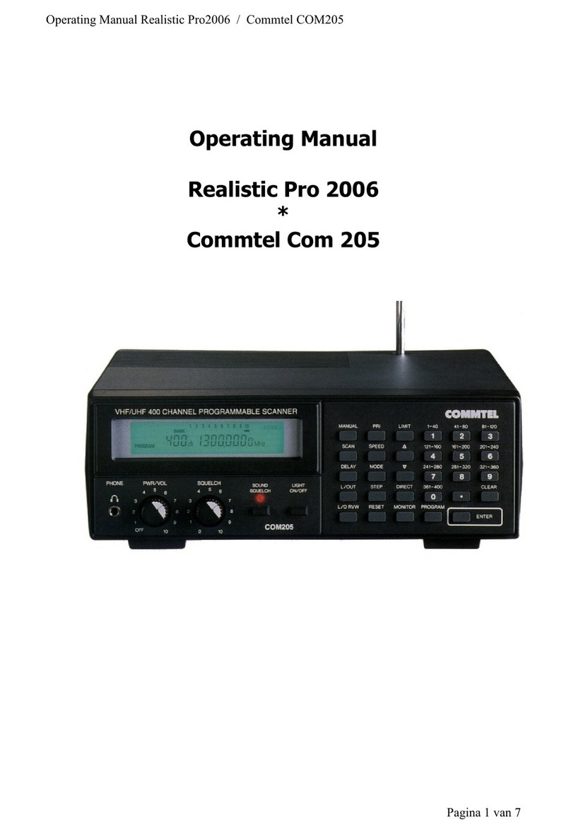 Commtel Com 205 operating manual