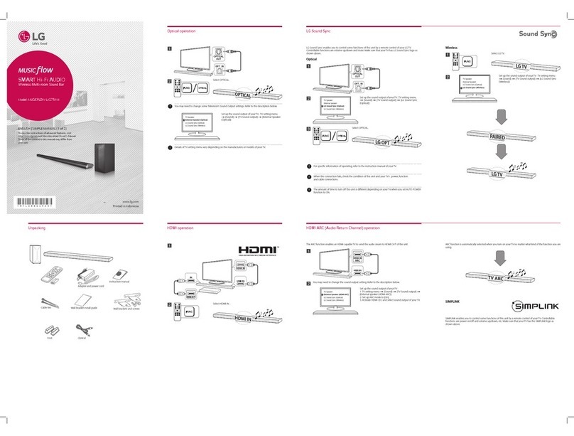 LG MUSICFLOW LAS751M Specification sheet