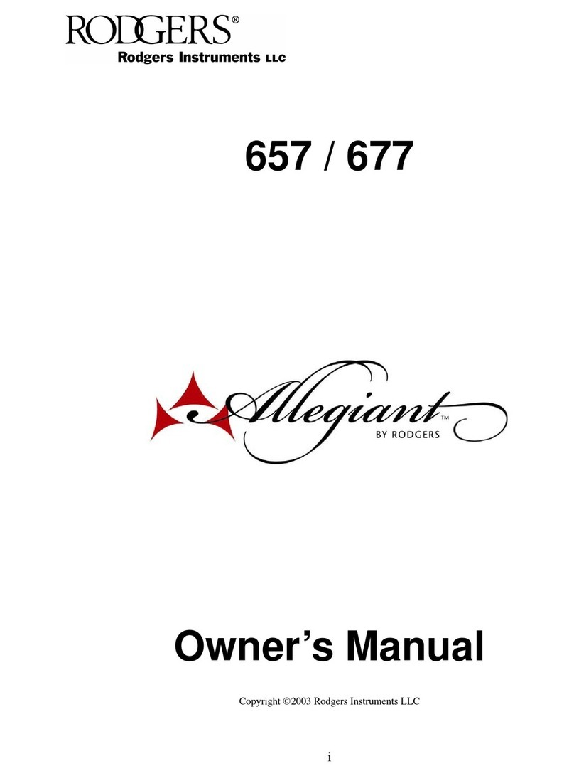 Rodgers Allegiant 657 owner's manual
