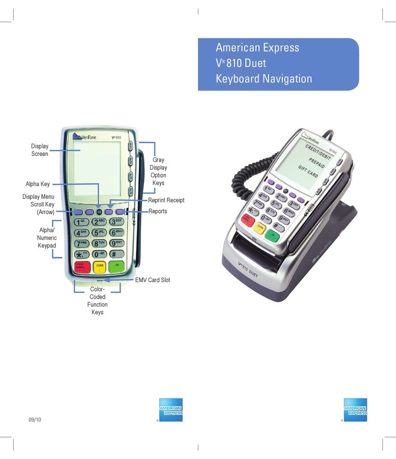 VeriFone Vx 810 Duet User manual