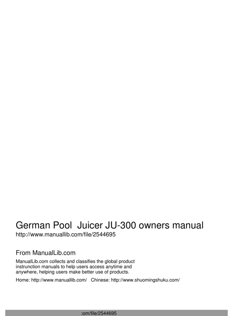 German pool JU-300 owner's manual