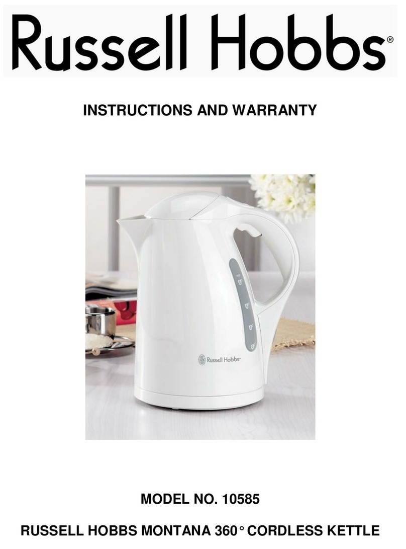 Russell Hobbs MONTANA 10585 Instructions and warranty