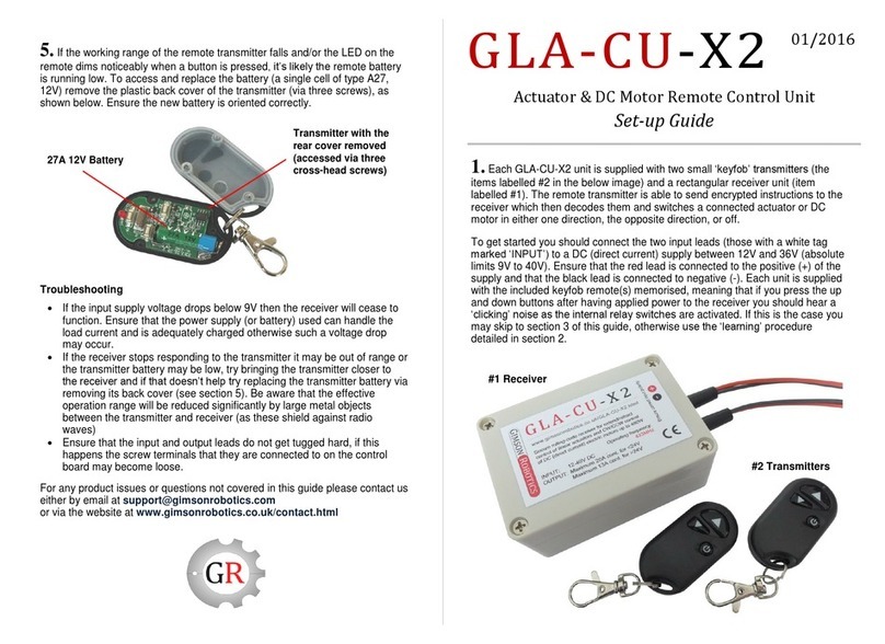 Gimson Robotics GLA-CU-X2 Setup guide Gimson Robotics GLA-CU-X2 Setup guide