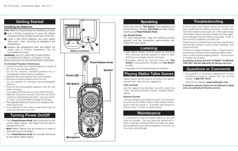 Disney Enchanting DP-210 User manual