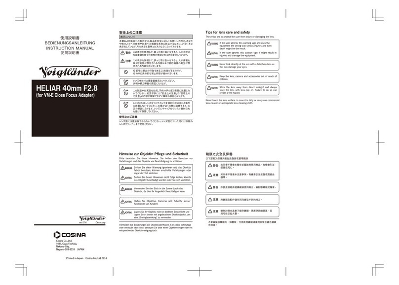 VOIGTLANDER HELIAR 40mm F2.8 User manual
