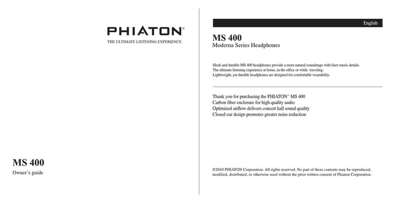 Phiaton MS 400 User manual