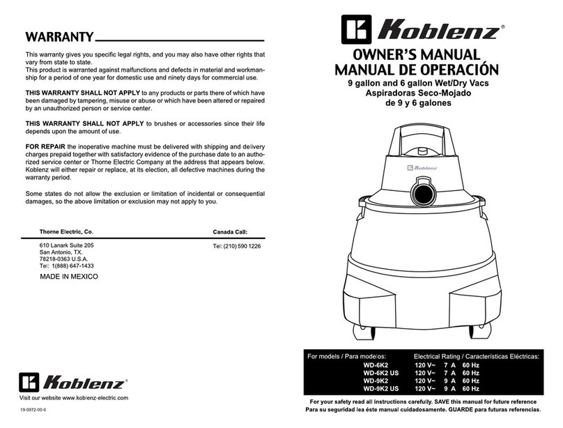 Koblenz WD-6K2 owner's manual