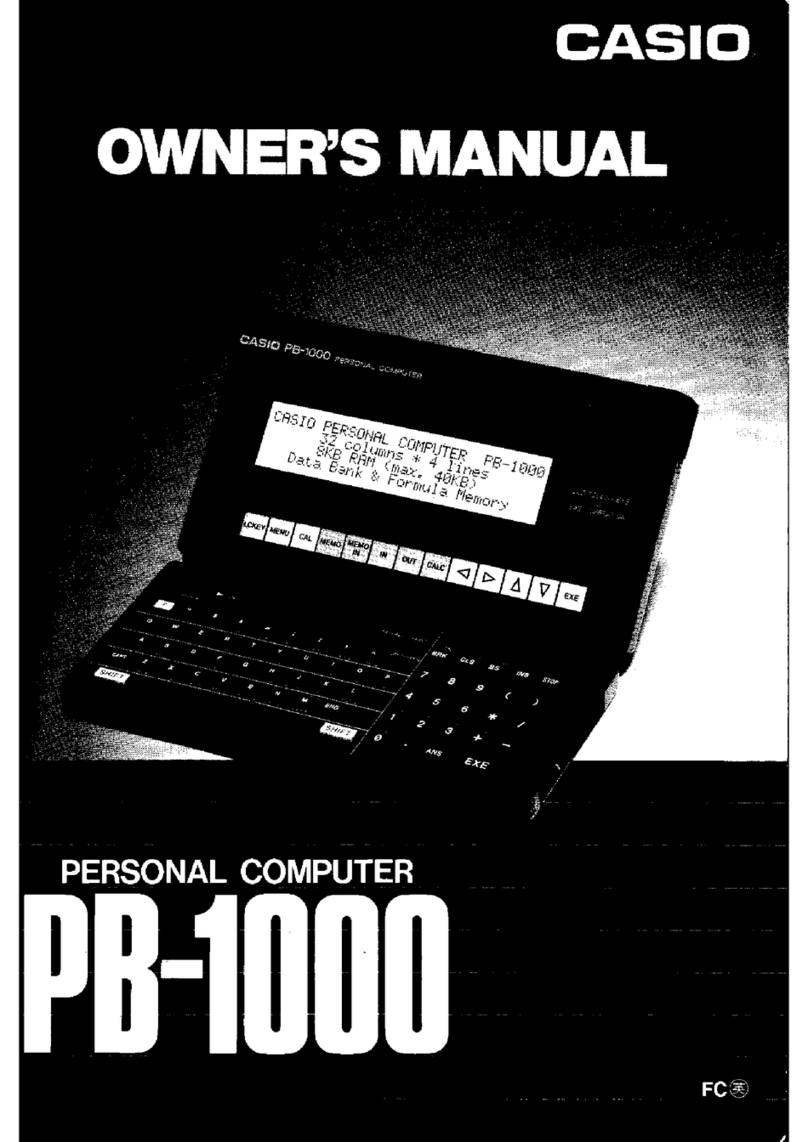 Casio PB-1000 User manual