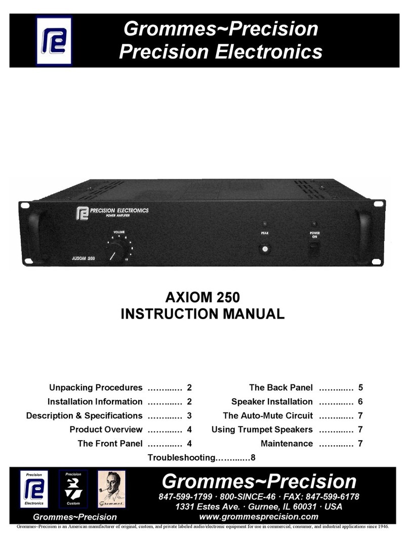 Precision Electronics AXIOM 250 instruction manual