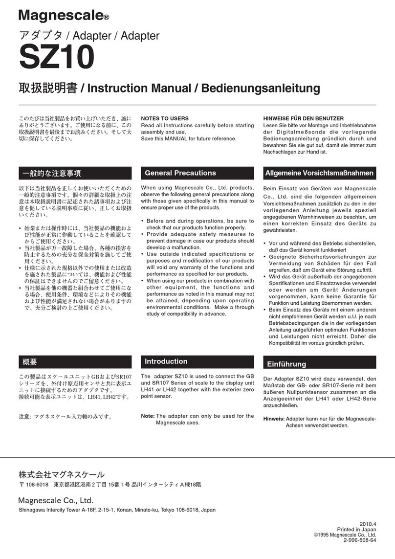 Magnescale SZ10 User manual