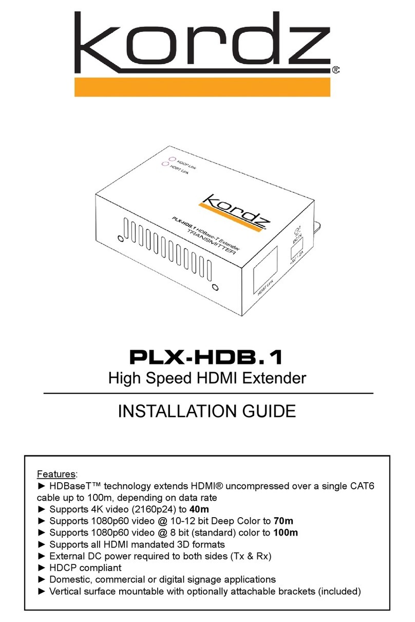 Kordz PLX-HDB.1 User manual