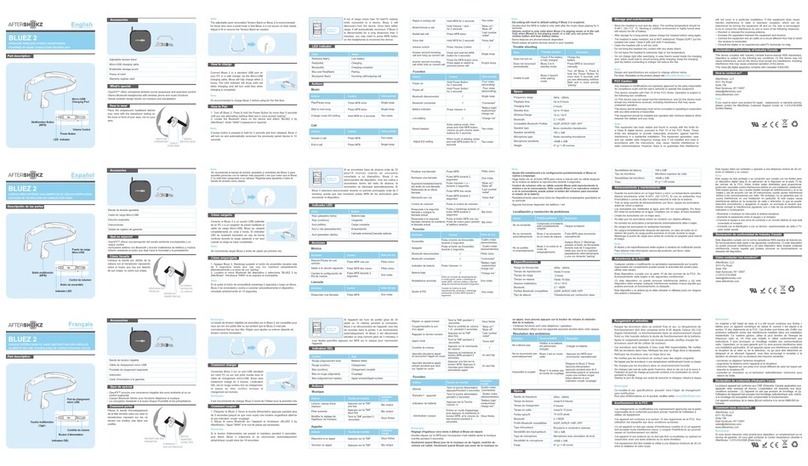 Aftershokz Bluez 2 instruction manual