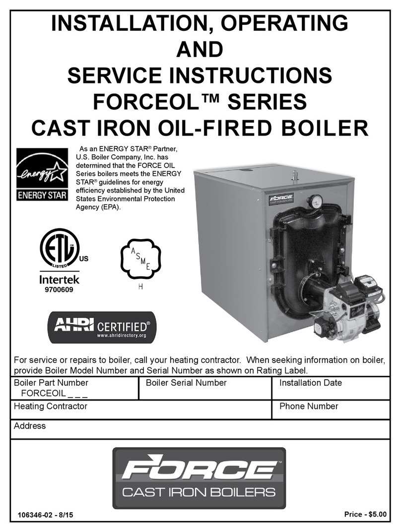 Force FORCEOL147 Installation, operating and service instructions