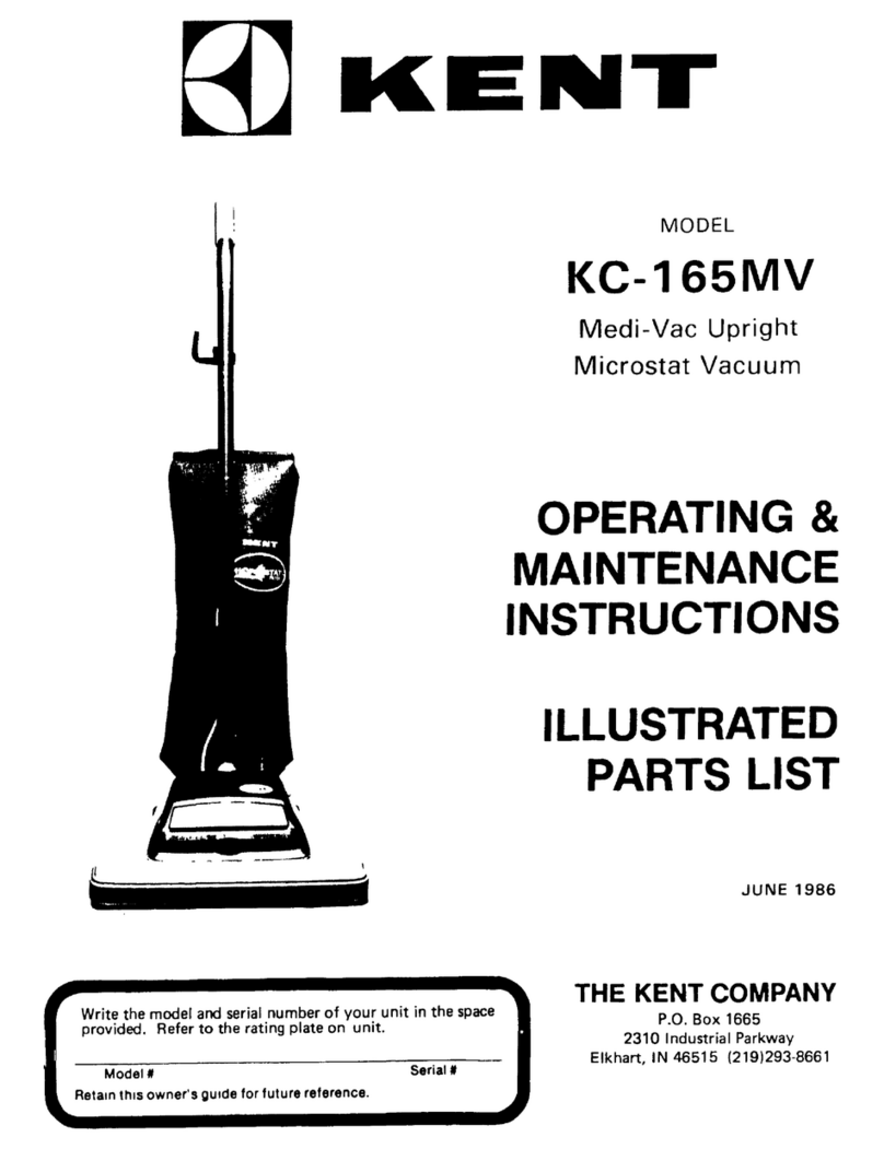 KENT KC-165MV Installation and operation manual