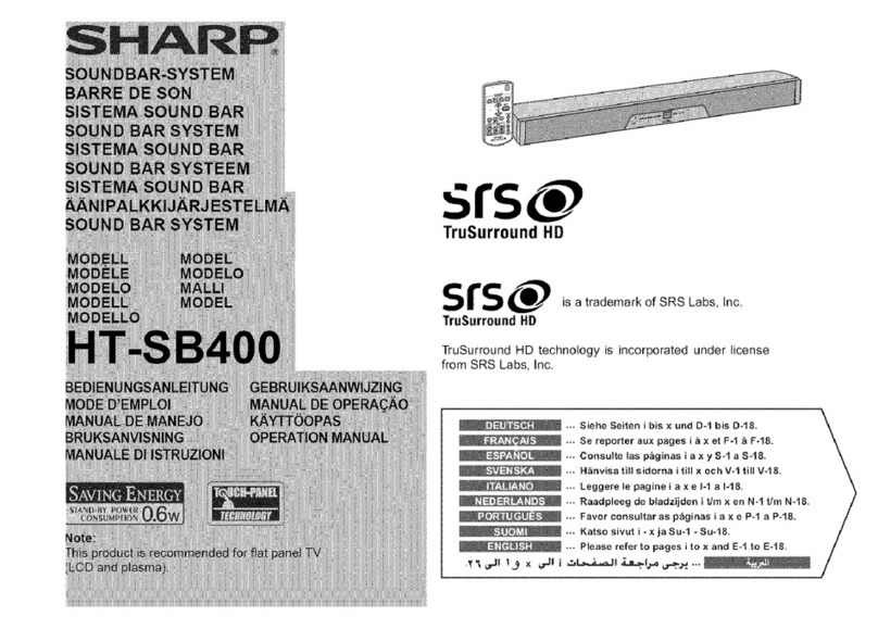 Sharp HT-SB400 User manual