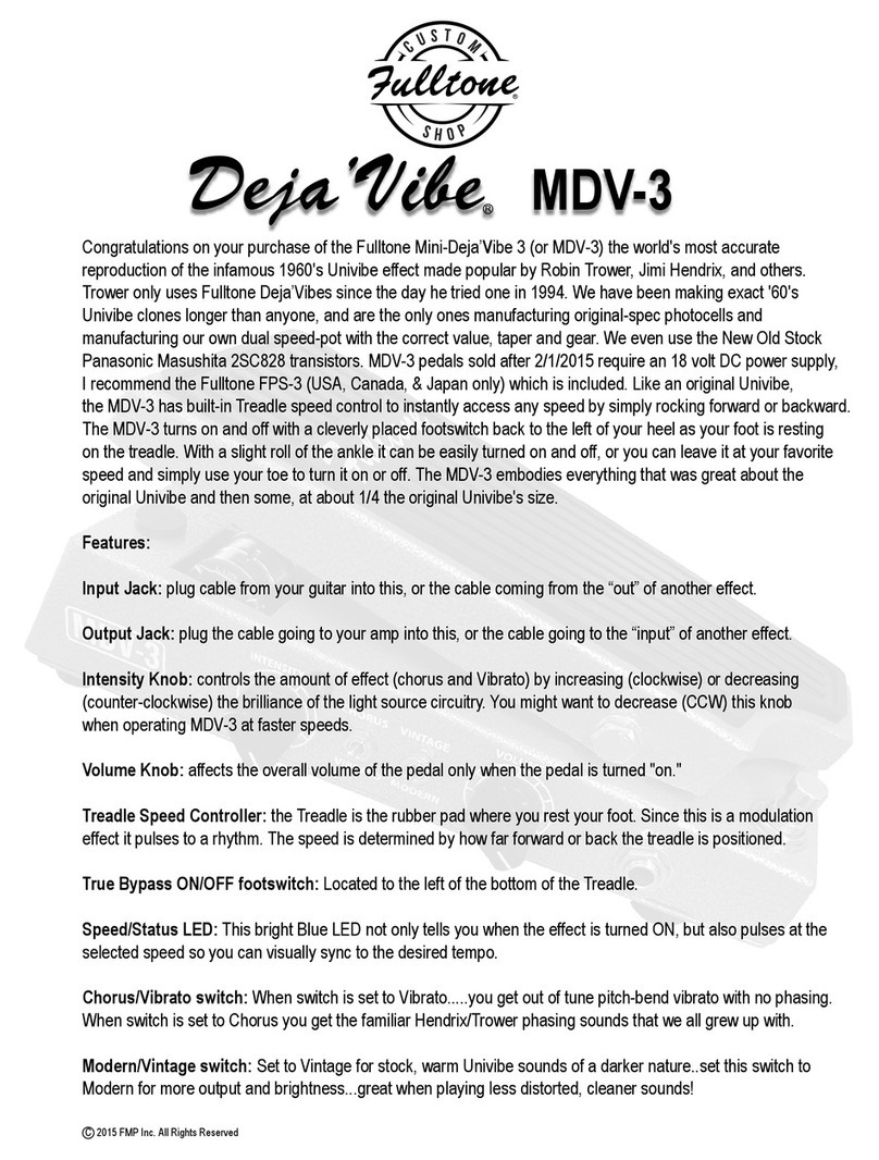 Fulltone Deja’Vibe MDV-3 manual