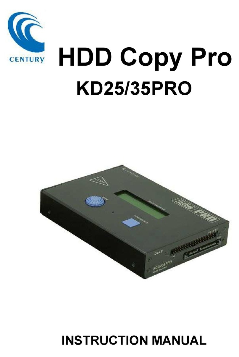 Century HDD Copy Pro KD25/35PRO User manual