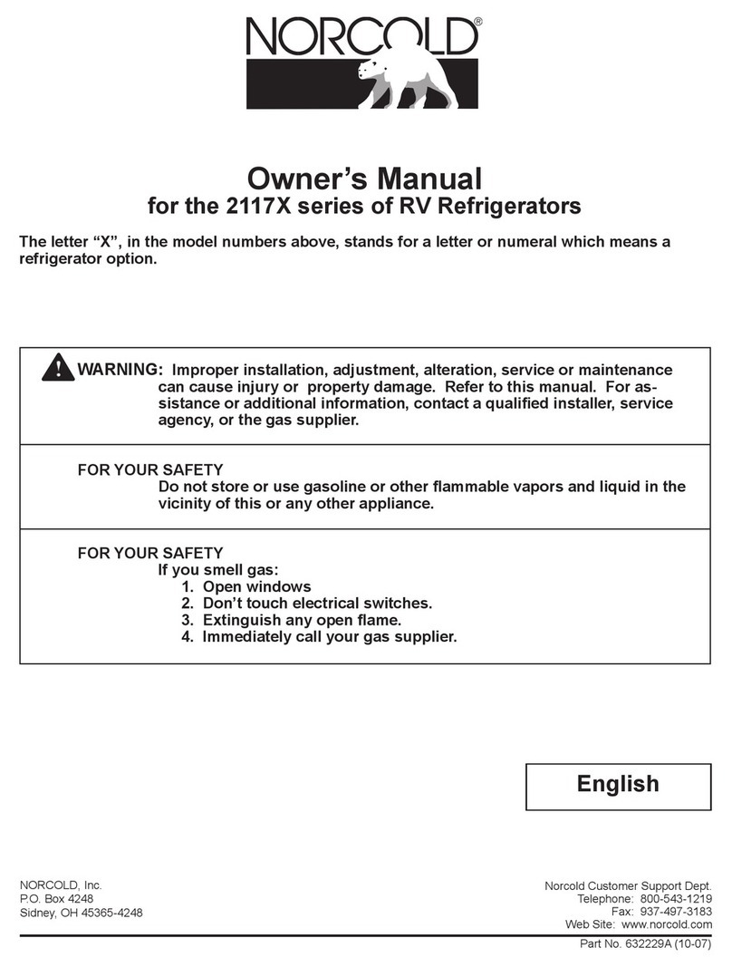 Norcold 2117 User manual