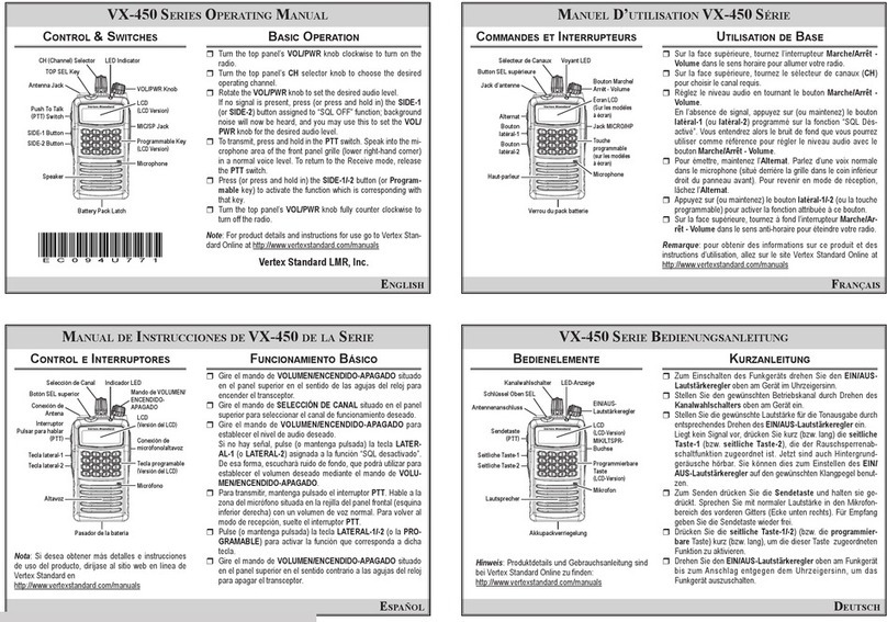 Vertex Standard VX-450 series operating manual