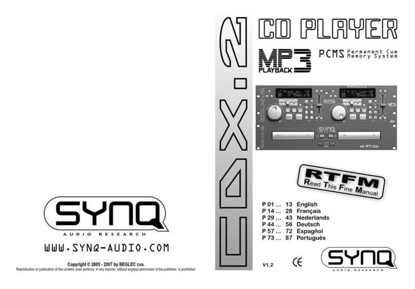 SYNQ AUDIO RESEARCH CDX-2 user manual