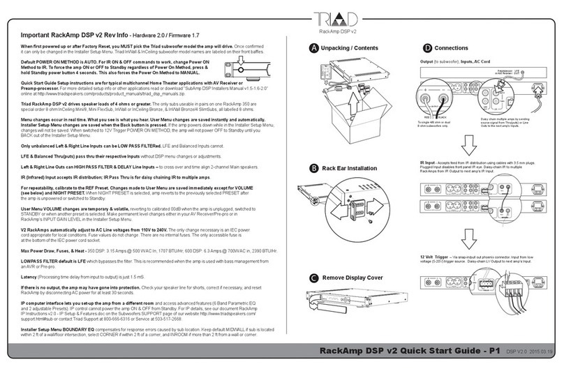 Triad RackAmp DSP v2 quick start guide