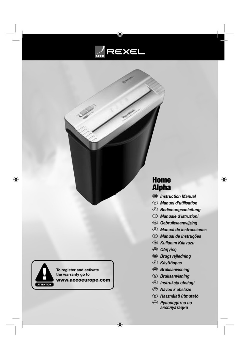 Rexel Home instruction manual
