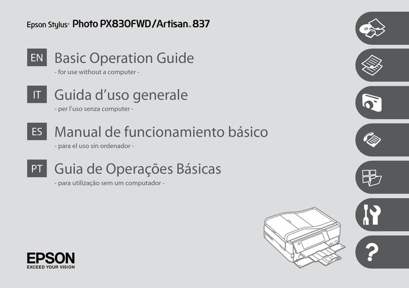 Epson Stylus Photo PX830FWD Assembly instructions