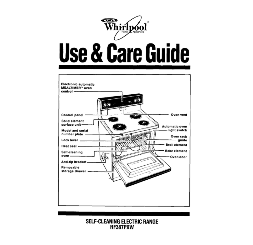 Whirlpool RF387PX User manual Whirlpool RF387PX User manual