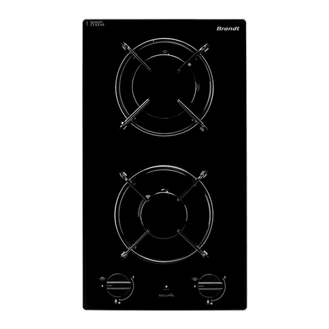 Brandt TG1120B Guide for installation and use