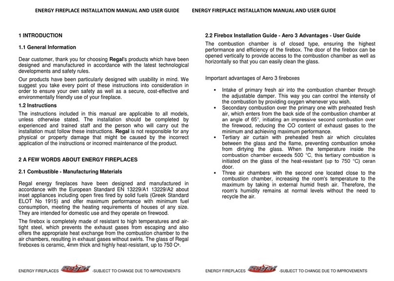 Regal Aero 3 Installation manual and user's guide