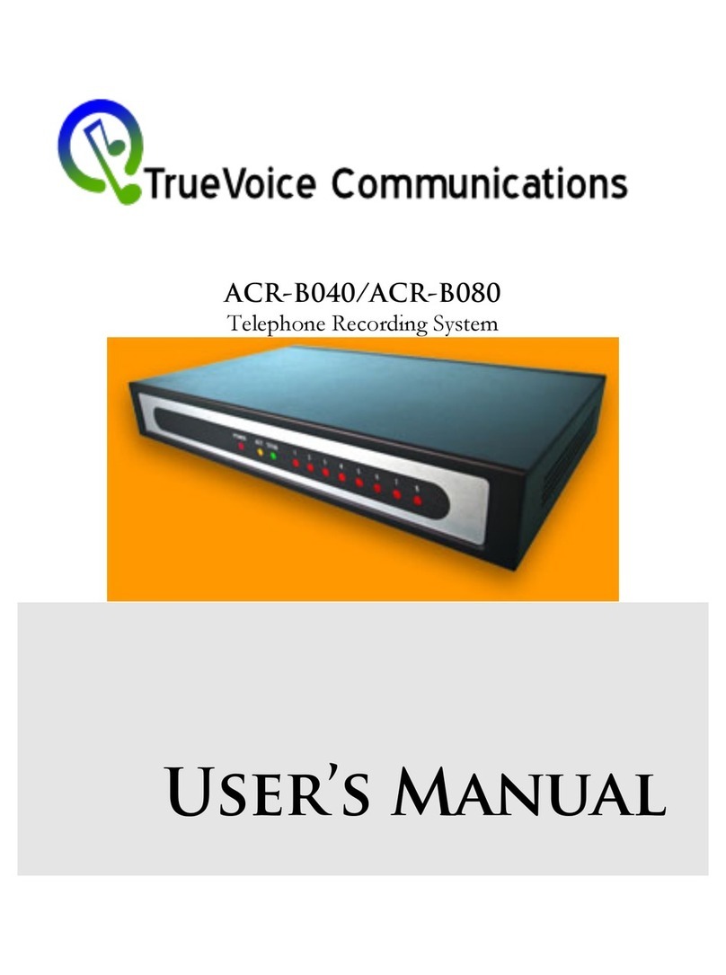 TrueVoice Communications ACR-B040 user manual TrueVoice Communications ACR-B040 user manual