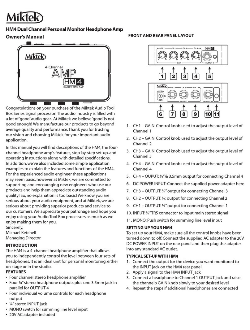 Miktek HM4 User manual